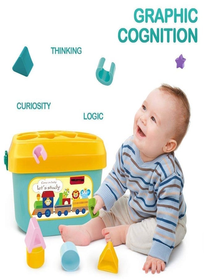 NIYANETAIL Baby Shape Sorter Toys Set 16 PCs Colorful Plastic Block Building Blocks for 1 Year Old Kids(Multi) - Image 2